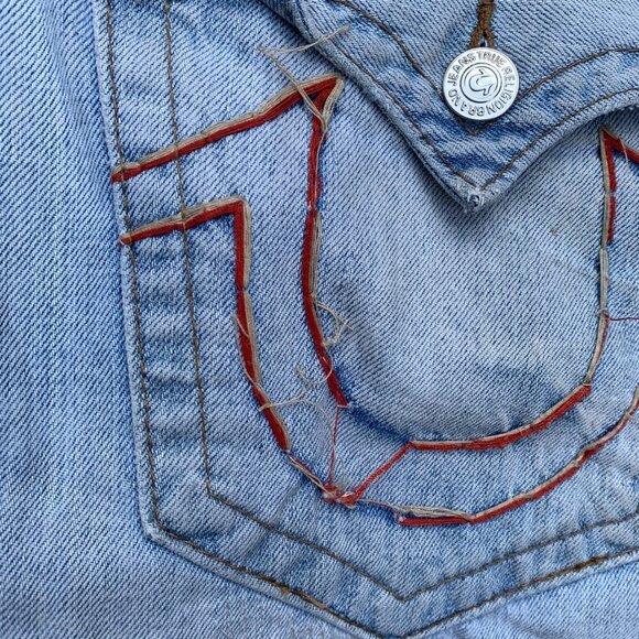 Vintage True Religion Jeans Size 34 BOOT CUT Blue - Picture 5 of 9